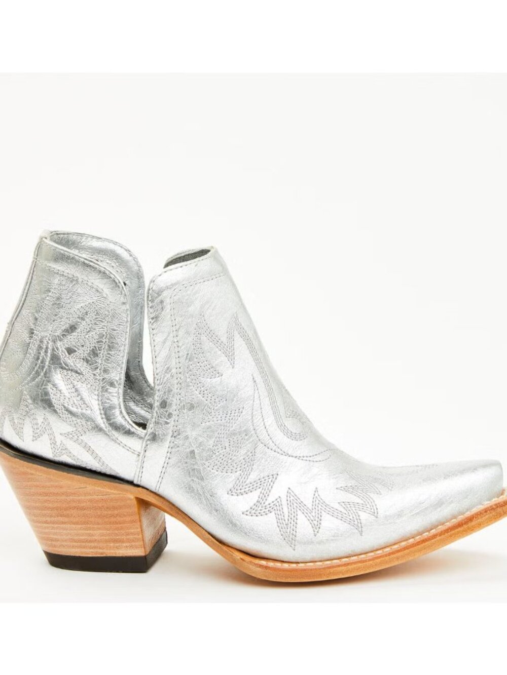 Ariat" Size 9M"  Women's Dixon Western Booties - Snip Toe" Silver" Brand NWT" - Picture 2 of 9
